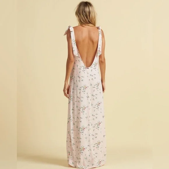 Womens Billabong Salty Blonde Beach Party Maxi Dress - Peony - Large - Picture 2 of 2